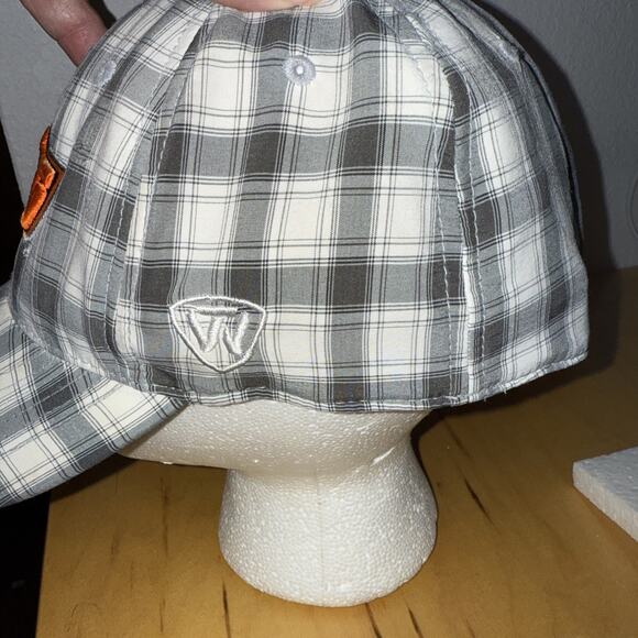 Oklahoma State Cowboys OSU One Fit L/XLTop Of The World Hat Cap Plaid - Picture 4 of 6